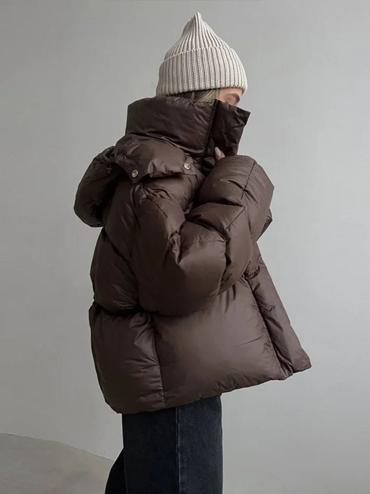 OLANE Nadia Puffer Jacket Dark BrownLWomen's Coats & Jackets