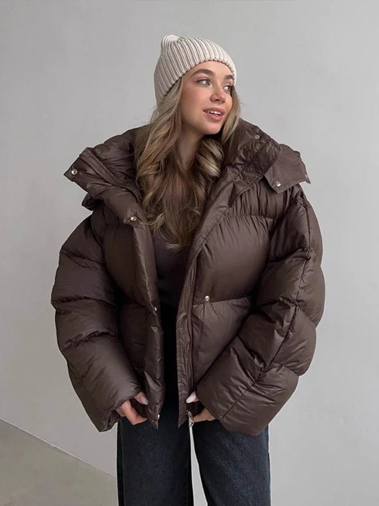 OLANE Nadia Puffer Jacket Dark BrownSWomen's Coats & Jackets
