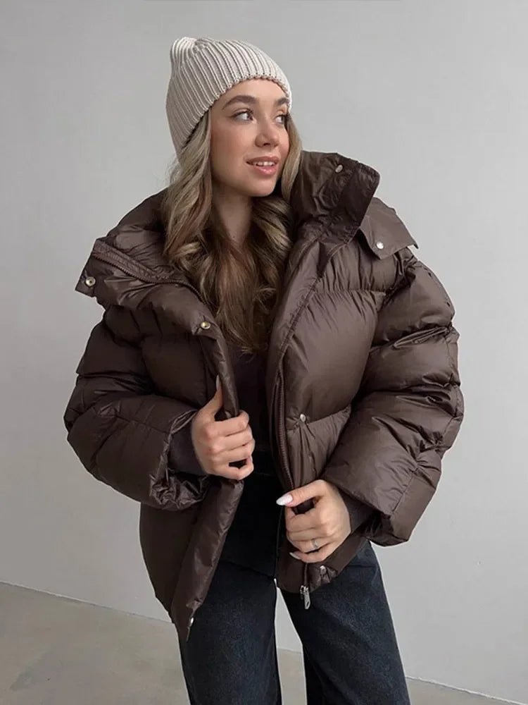 OLANE Nadia Puffer Jacket Dark BrownSWomen's Coats & Jackets