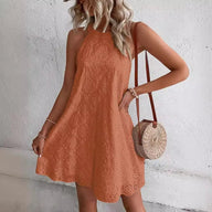Nicole Bohemian Eyelet Embroidered Mini Dress