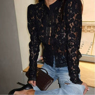 Nikki Puff Sleeve Lace Blouse