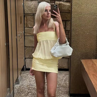 Alicia robe moulante en mesh épaules dénudées