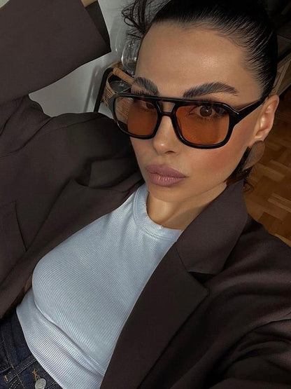 OLANE Oversized Cat-Eye Sunglasses Tortoise / OrangeSunglasses