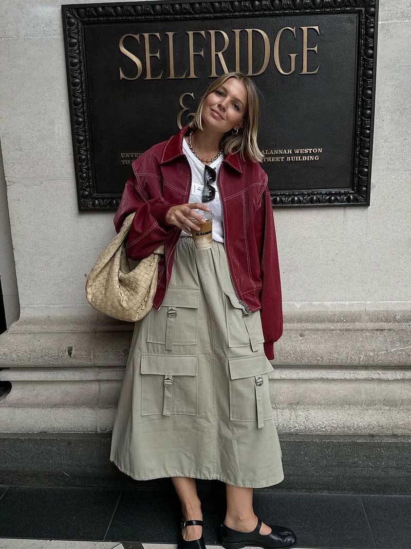 OLANE Oversized Classic Bomber Jacket LWomen's Coats & Jackets