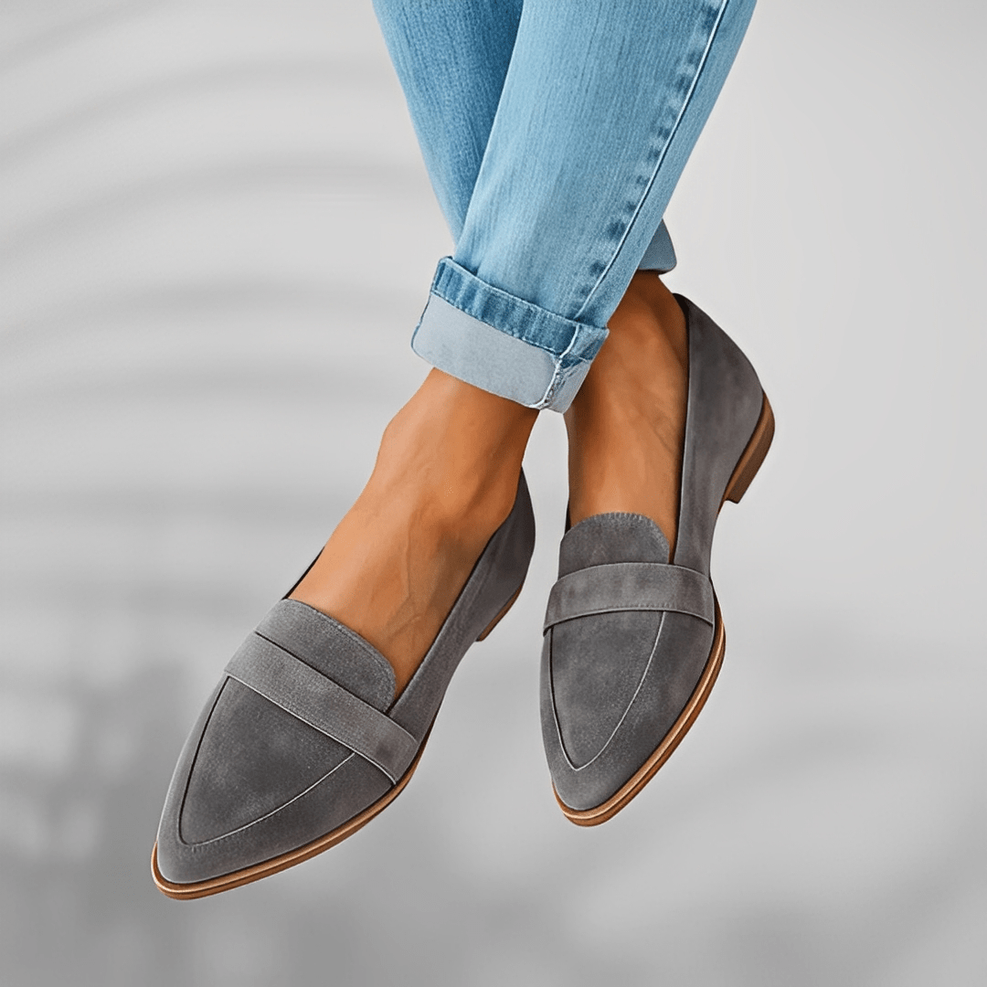 OLANE Pointed Toe Slip - On Orthopedic Shoes Grey35Women's Shoes