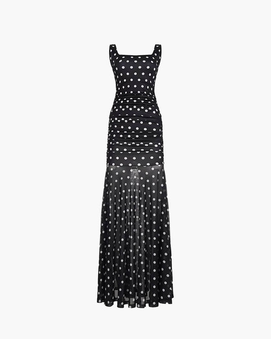 OLANE Psychedelic Swirl Bodycon Dress BlackLWomen's Dresses