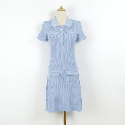 OLANE Sequin Knit Mini Dress with Ruffle Details BlueSWomen’s Dresses