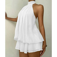 Emilia Sleeveless Halter Backless Mini Dress