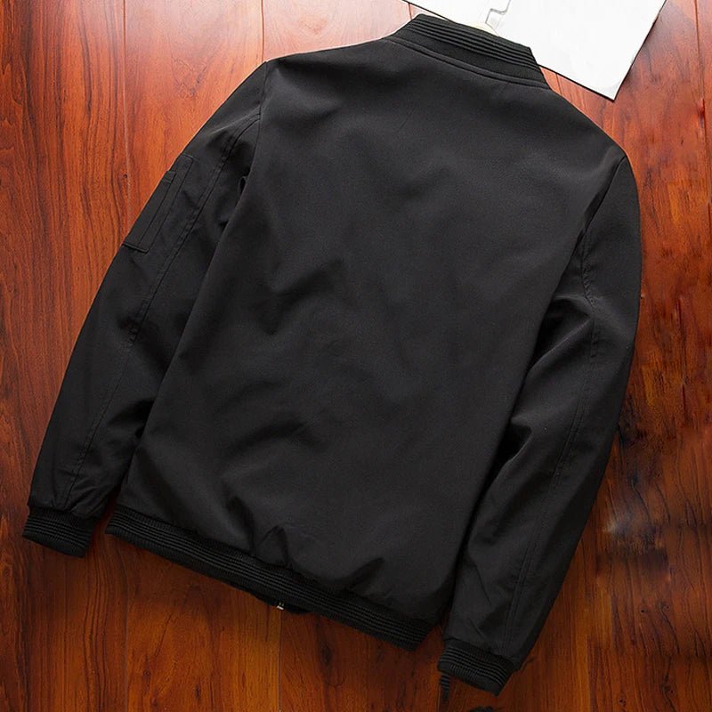 OLANE Slim Fit Thin Bomber Jacket Black4XLMen's Coats & Jackets