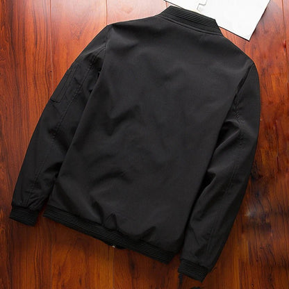 OLANE Slim Fit Thin Bomber Jacket Black4XLMen's Coats & Jackets
