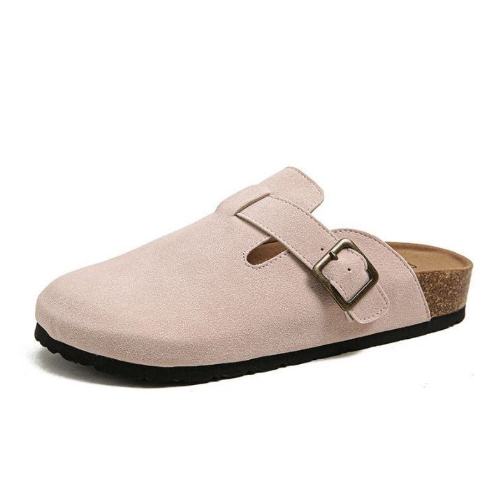 OLANE Slip-On Adjustable Buckle Clog Dark Brown35Women's Shoes