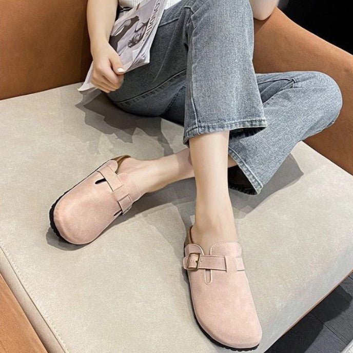 OLANE Slip-On Adjustable Buckle Clog Pink35Women's Shoes