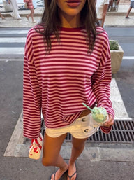 Pull oversize rayé