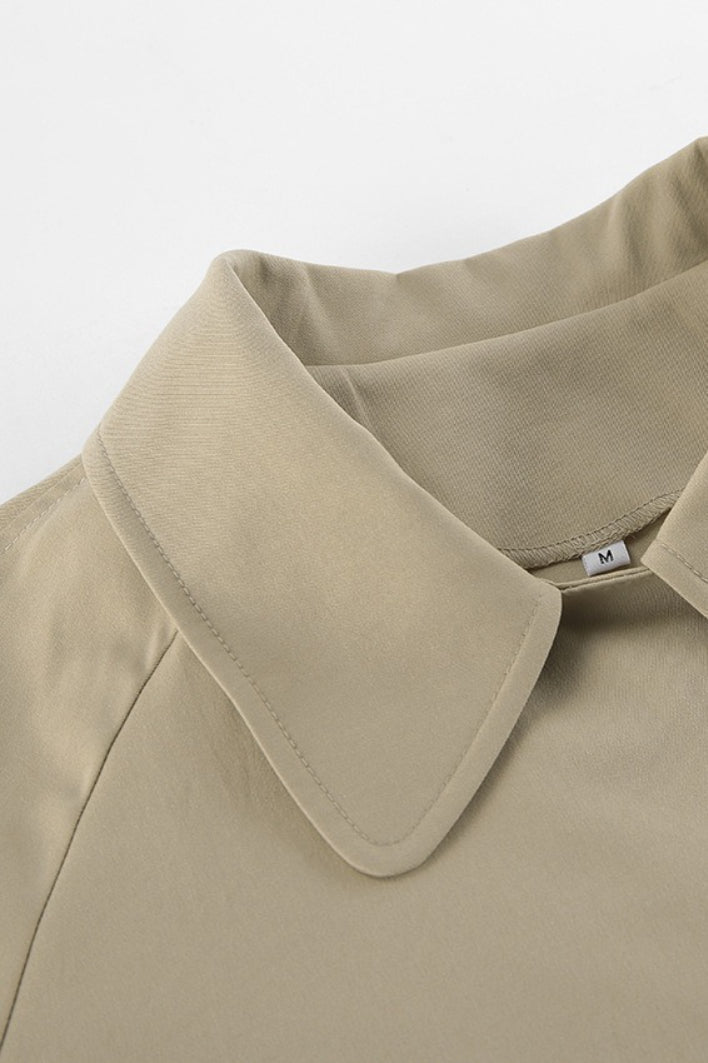 OLANE Stylish Belted Wrap Trench Coat MWomen's Coats & Jackets