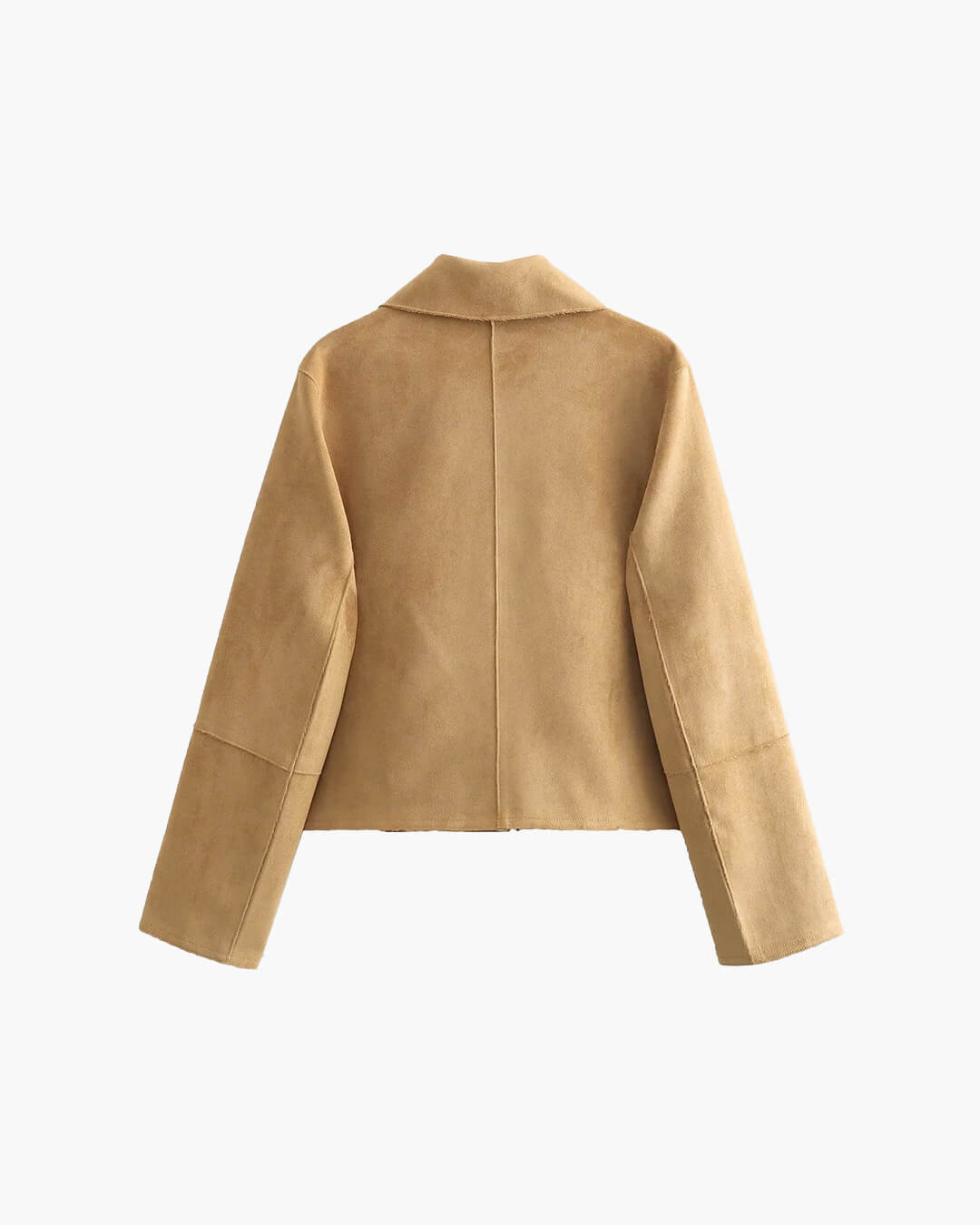 OLANE Stylish Cropped Faux Suede Jacket MWomen's Coats & Jackets