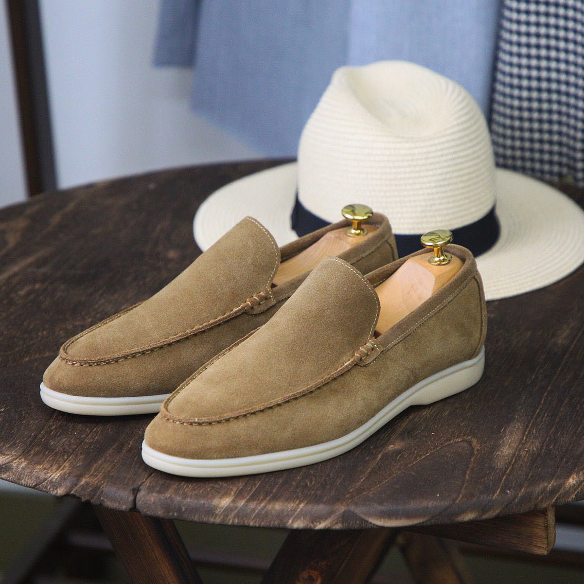 Ahela – Moderne Loafer aus Wildlederimitat zum Hineinschlüpfen