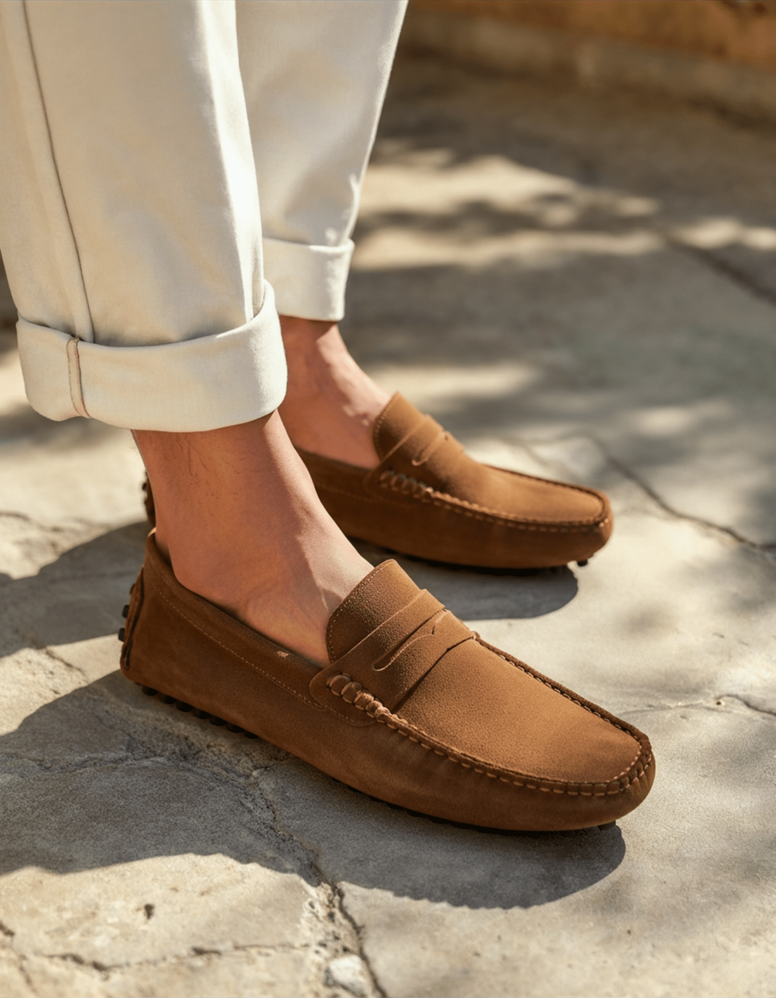 Aheza – Velours-Pennyloafer zum Hineinschlüpfen