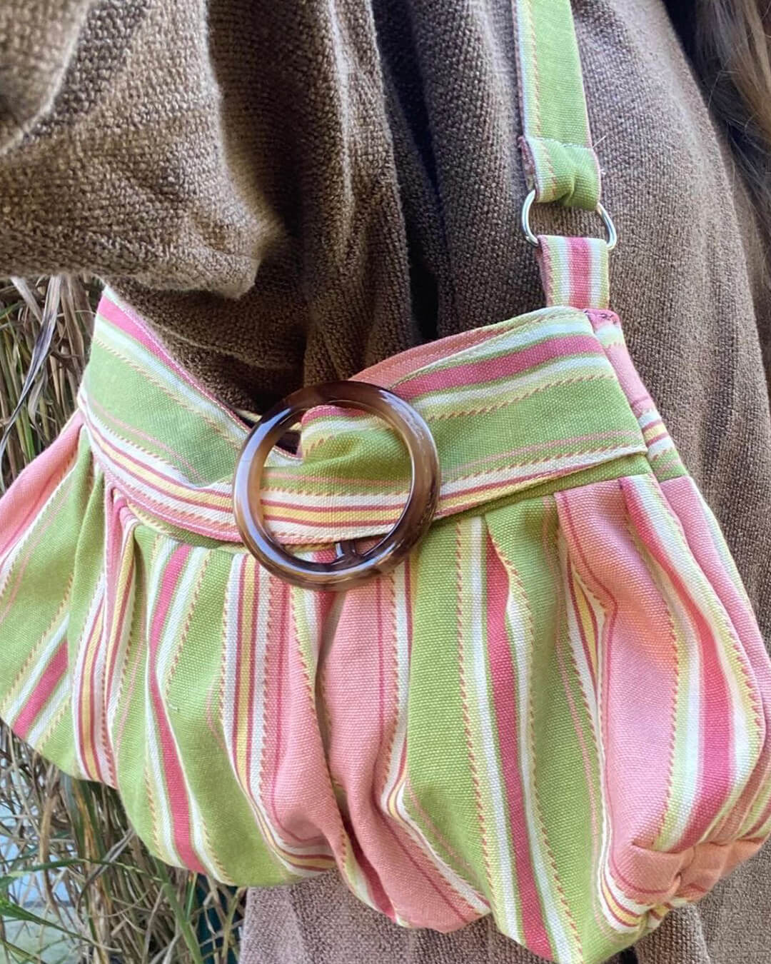 OLANE Stylish Striped Shoulder Bag Women's Handbags