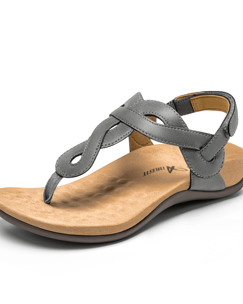 OLANE Stylish T-Strap Arch Support Sandal Beige35/5Women's Shoes