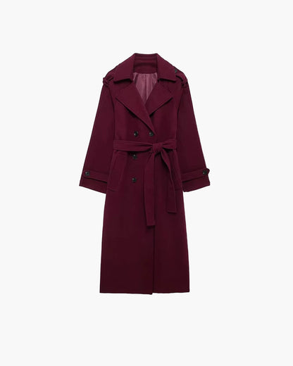 OLANE Stylish V-Neck Autumn Winter Coat BlackSWomen's Coats & Jackets