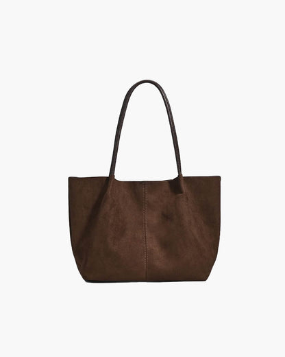 OLANE Suede Tote Bag with Pouch CoffeeWomen's Bags