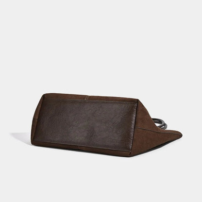 OLANE Suede Tote Bag with Pouch CoffeeWomen's Bags