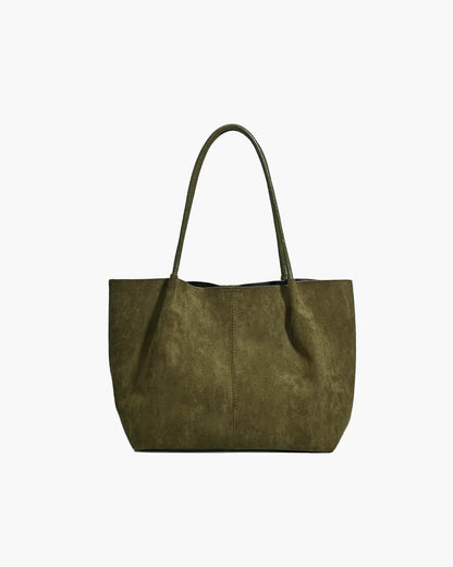 OLANE Suede Tote Bag with Pouch GreenWomen's Bags