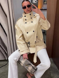 Trench Sartoriale con Colletto alla Coreana