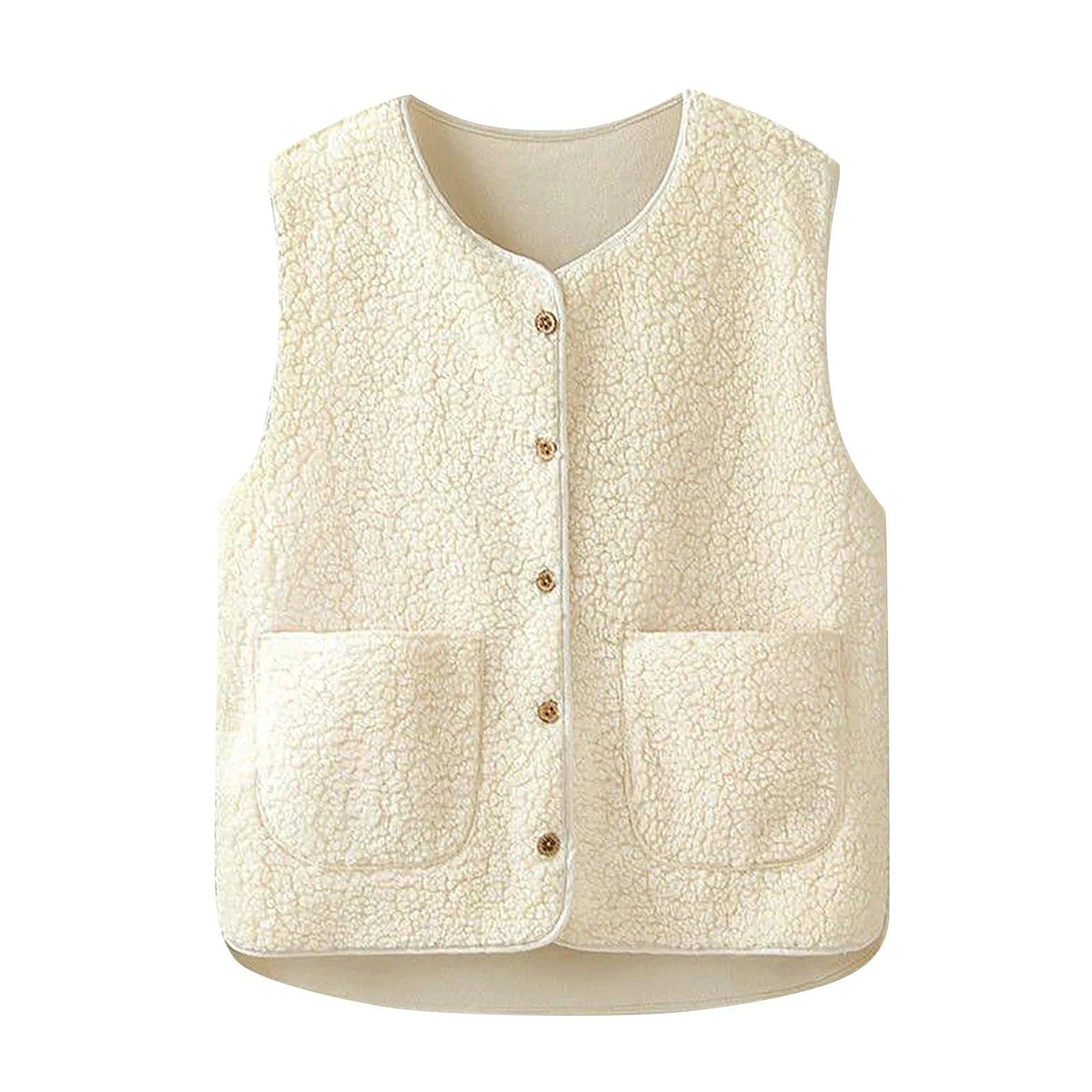 OLANE Teddy Fleece Vest CremeSWomen's Coats & Jackets