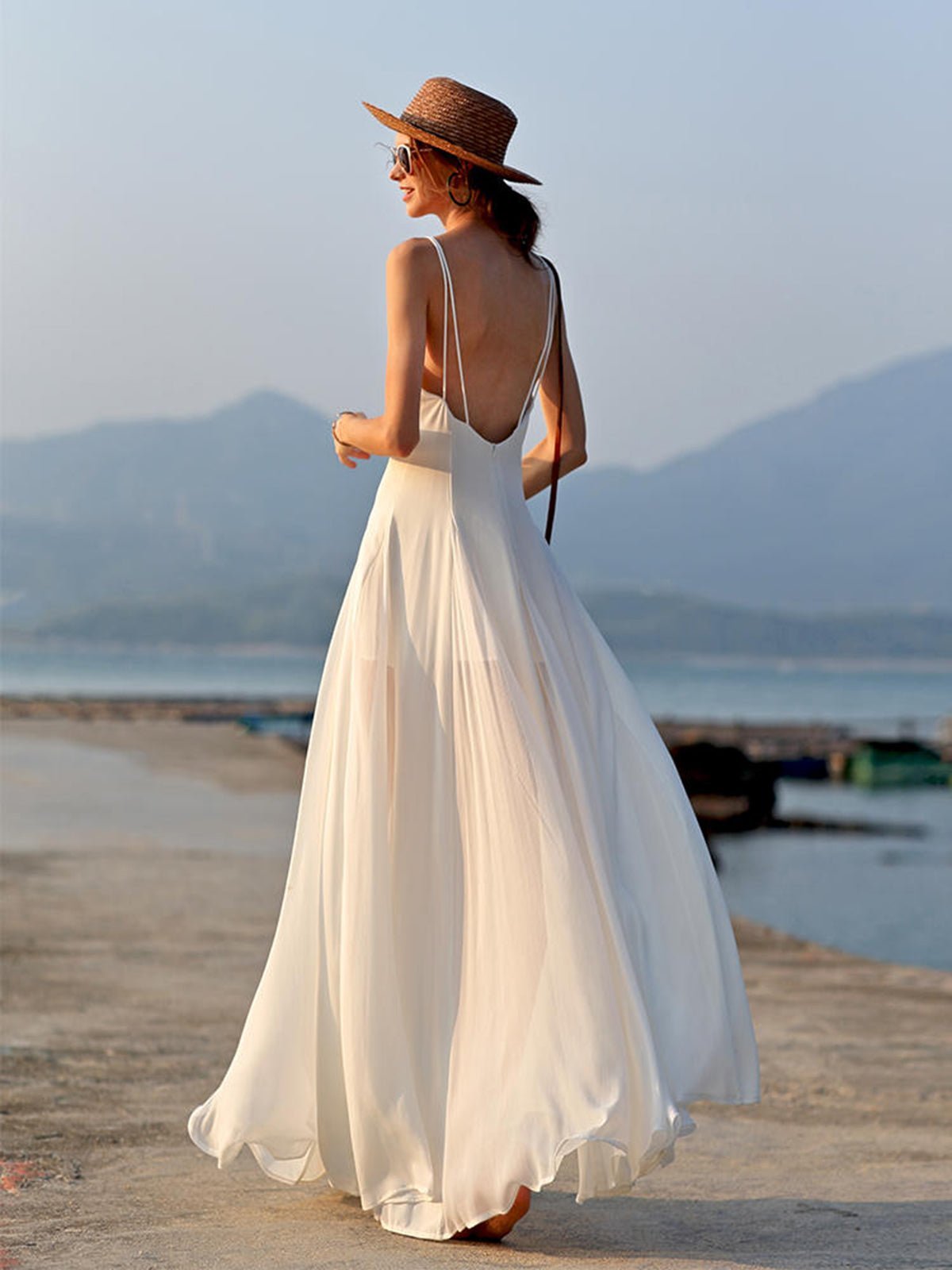 OLANE V - Neck Backless Cami Maxi Dress SWomen’s Dresses