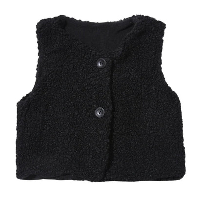 OLANE Velvet Baby Vest Light Brown90 (1-2 Years)Kids' Coats & Jackets