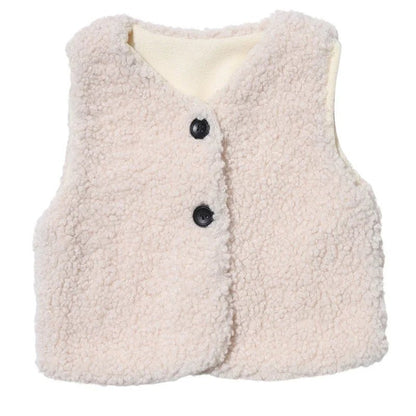 OLANE Velvet Baby Vest Light Brown90 (1-2 Years)Kids' Coats & Jackets