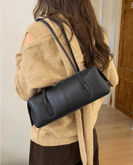 Vintage Cylindrical Leather Shoulder Bag