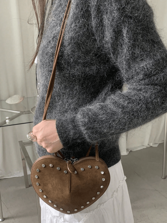 OLANE Vintage Faux Suede Crossbody Bag KhakiWomen's Handbags
