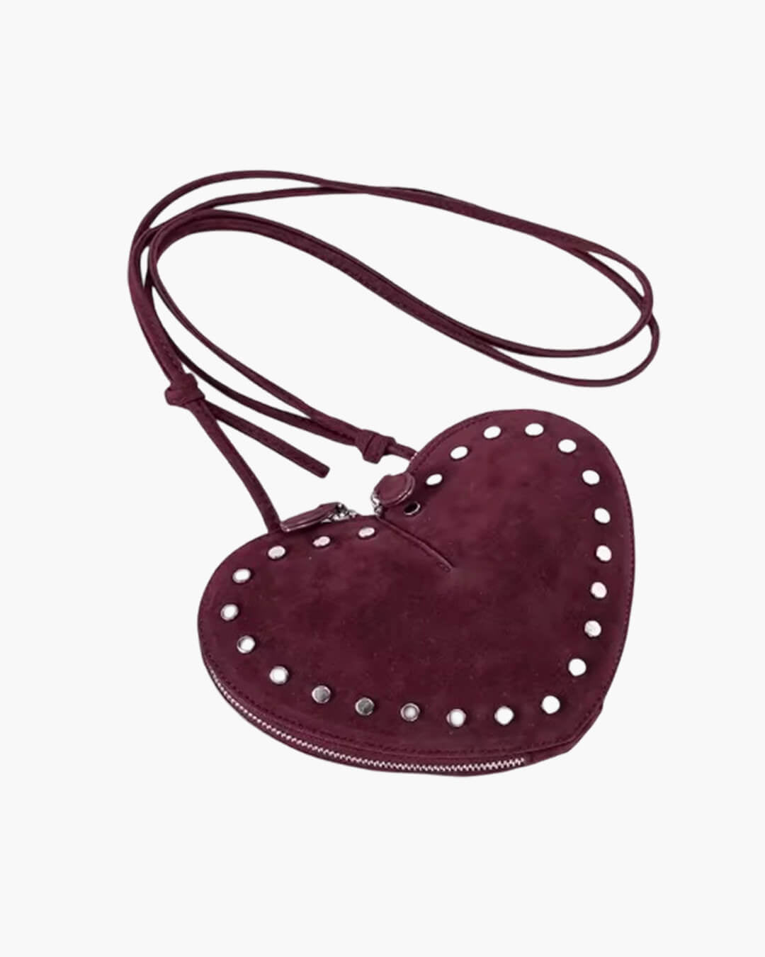 OLANE Vintage Faux Suede Crossbody Bag WineWomen's Handbags