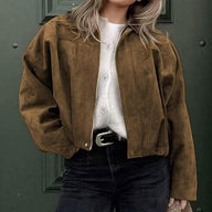 Vintage Khaki Suede Jacket