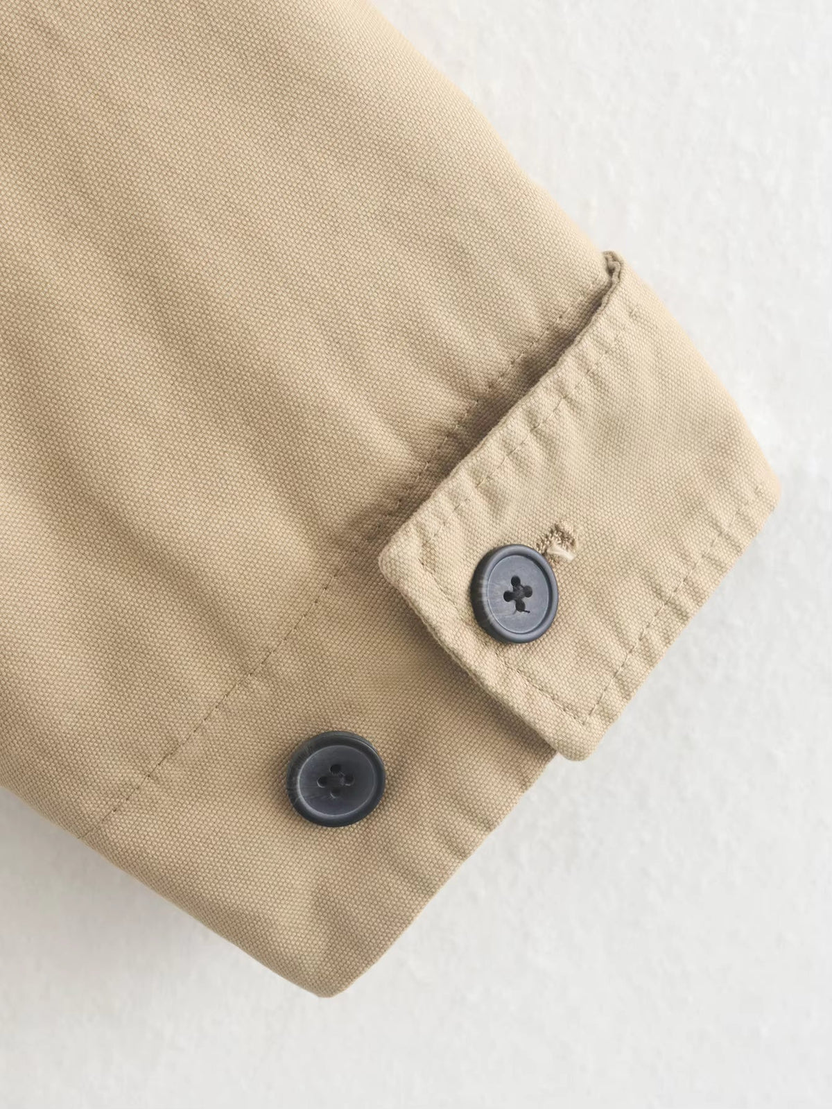OLANE Vintage Long Utility Canvas Jacket BeigeMWomen's Coats & Jackets