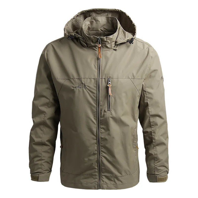 OLANE Waterproof Hooded Tactical Jacket Army GreenMMen's Coats & Jackets