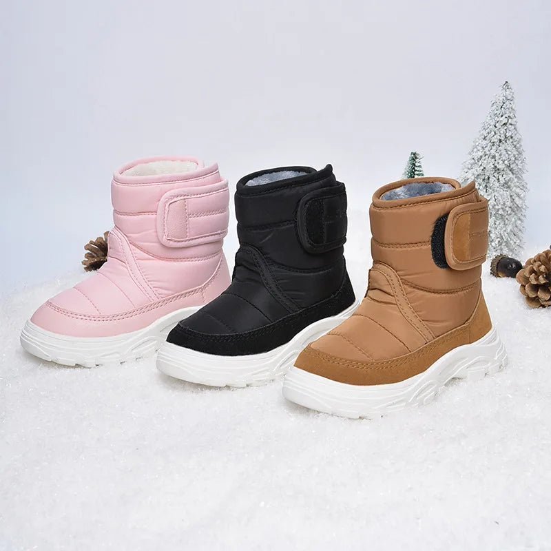 OLANE Waterproof Kids Winter Snow Boots Pink21Kids' Shoes