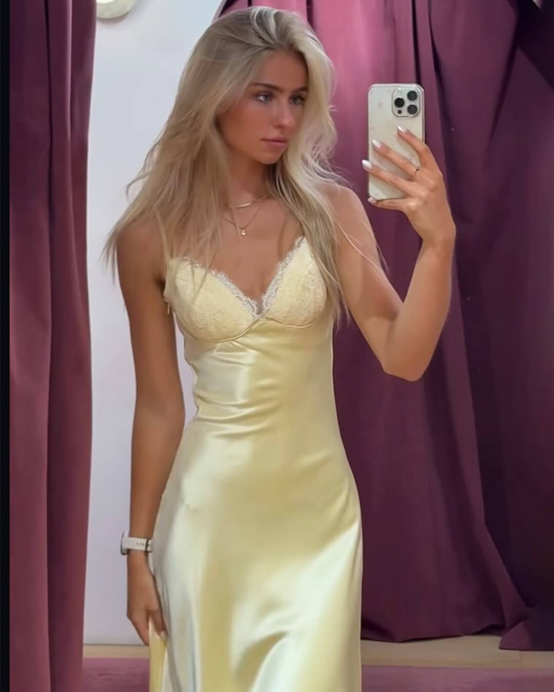 Sleeveless Backless Satin Midi Dress