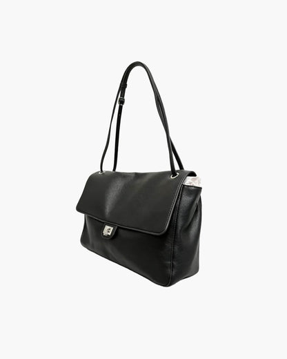 Leather Flap Maxi Shoulder Bag