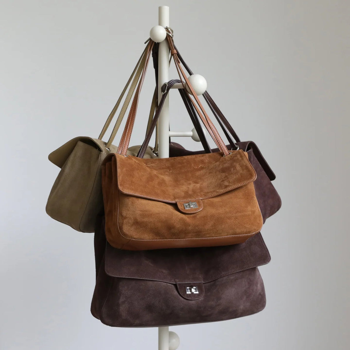 Frosted Cowhide Retro Tote Bag
