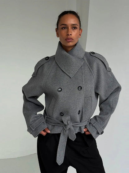 Jenny Cappotto in lana con collo alto