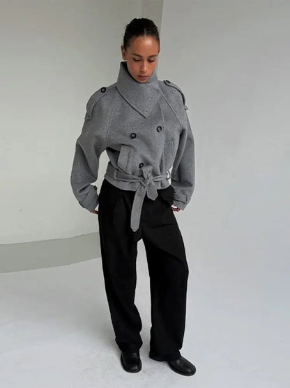 Jenny Cappotto in lana con collo alto