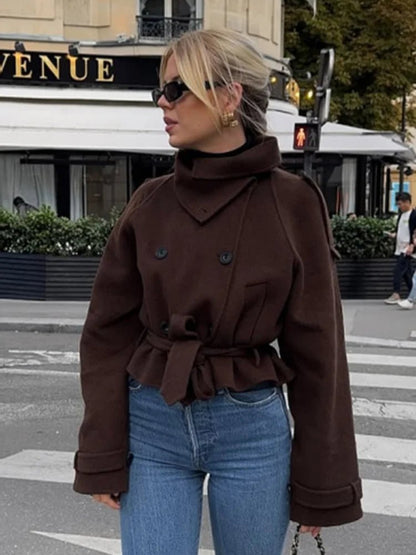 Jenny Cappotto in lana con collo alto