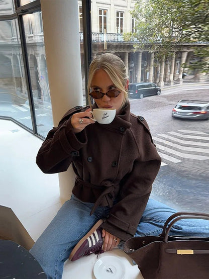 Jenny Cappotto in lana con collo alto