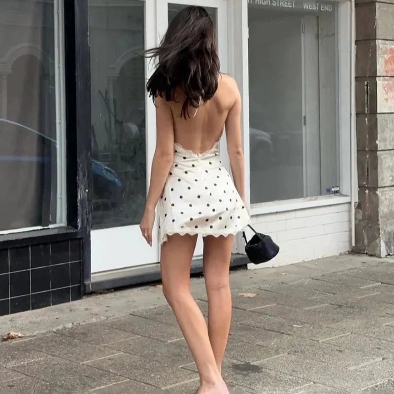 Talia Backless Lace Mini Dress