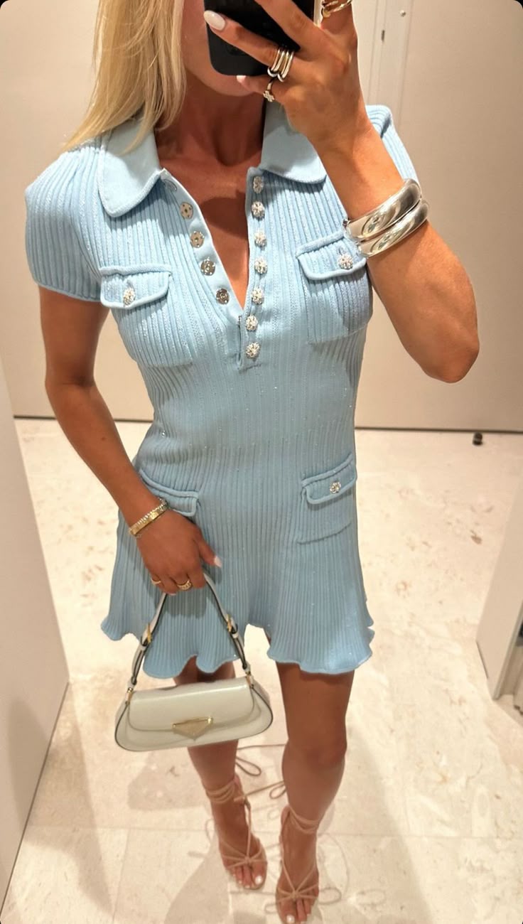 Sequin Knit Mini Dress with Ruffle Details