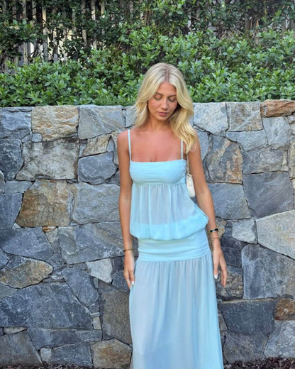 Spaghetti Straps Hollow Out Bodycon Dress