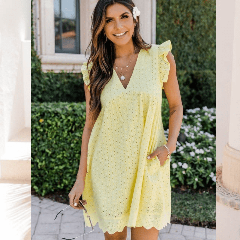 Casual V-Neck Sleeveless Mini Dress